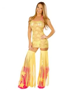 JValentine Lace Dress Yellow Pink CLOTHING 5 JValentine Lace Dress Yellow Pink CLOTHING