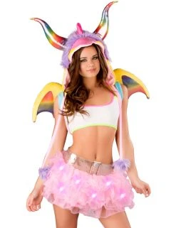 JValentine CLOTHING Basic Rainbow String Crop Top