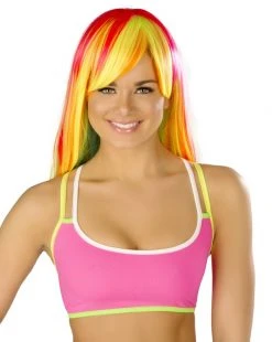 JValentine CLOTHING Basic Neon Pink Crop Top