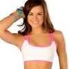 JValentine Basic White Pink Crop Top CLOTHING