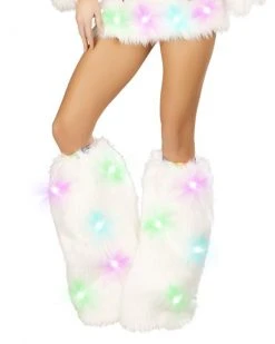 JValentine Rave Leg Warmers & Wraps Light Up White Cosmos Legwarmers