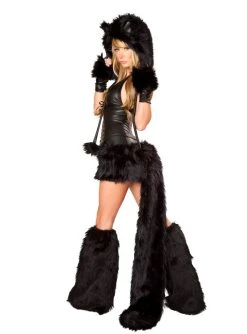 JValentine Black Cat Claw Legwarmers Rave Leg Warmers & Wraps