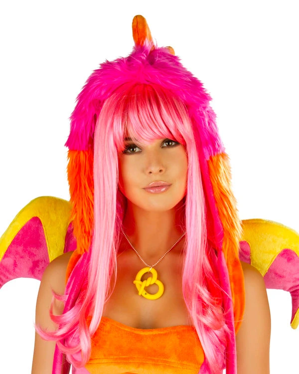 JValentine Pink Dragon Deluxe Hood With Spikes 3 JValentine Pink Dragon Deluxe Hood With Spikes