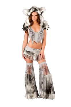 JValentine Silver Furry Indian Legwarmers Rave Leg Warmers & Wraps