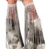 JValentine Silver Furry Indian Legwarmers Rave Leg Warmers & Wraps