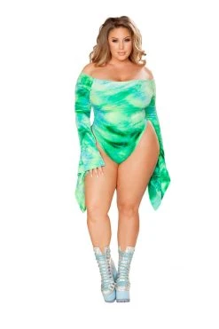 JValentine Tie Dye Velvet Gypsy Bodysuit
