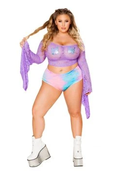 JValentine CLOTHING Bell-end Sleeve Lace Top