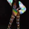 JValentine CLOTHING Festival Light-Up Faux Fur Shrug