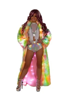 JValentine Rainbow Sherbet Light-Up Full Length Coat CLOTHING