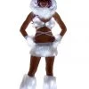 JValentine White Fur Light-up Skirt With White Lights