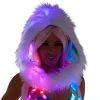 JValentine Tie Dye Light-Up Infinity Fur Hood Rave Accessories