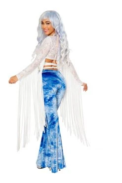 JValentine White Lace Karma Fringe Wrap Top CLOTHING