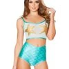 JValentine CLOTHING Ocean Gold Starfish Mesh Tank Top