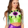 JValentine Green Metallic EyeBall Tank Top