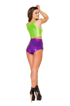 JValentine CLOTHING Purple Twinkle High-Waist Short