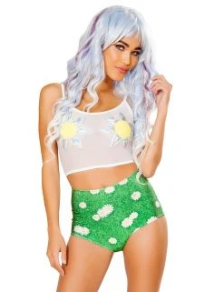 JValentine Daisies On Grass High-Waist Short
