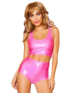 JValentine CLOTHING Hot Pink High-Waist Short