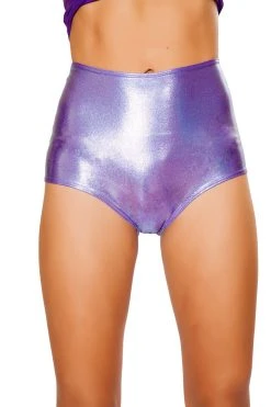 JValentine CLOTHING Lavender Shimmer High-Waist Short