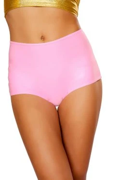 JValentine Baby Pink Solid High-Waist Shorts