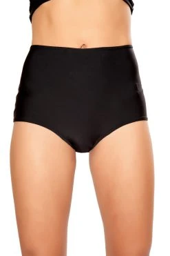 JValentine CLOTHING Black Solid High-Waist Shorts