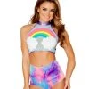 JValentine Rainbow Festival Crop Top CLOTHING