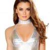 JValentine White Hologram Choker Rave Accessories