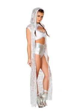 JValentine Icy Sequin Mesh Long Duster