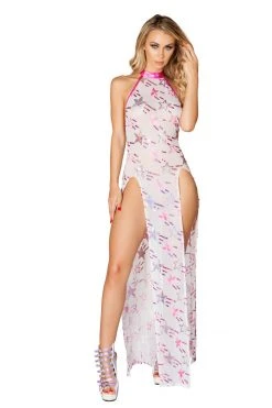 JValentine Pink Shooting Star Mesh Dress CLOTHING