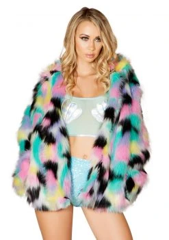 JValentine Hollywood Hip Length Fur Coat CLOTHING