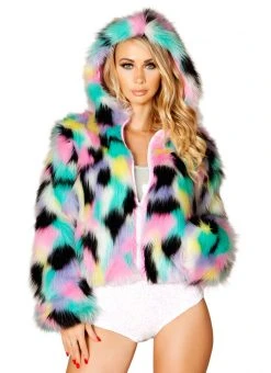 JValentine CLOTHING Hollywood Fur Hooded Jacket