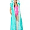 JValentine Aquamarine Light-Up Fur Hooded Duster Jackets & Coats