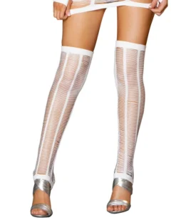 JValentine ACCESORIES Shred Net White Leggings
