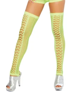 JValentine Net Neon Yellow Leggings ACCESORIES