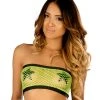 JValentine CLOTHING Net Lime And Black Tube Top