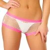 JValentine Net White And Pink Shorts