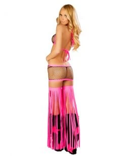 JValentine CLOTHING Net Black And Pink Skirt