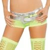 JValentine CLOTHING Net Neon Yellow Shorts