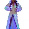 JValentine Flashing Light-Up White Faux Fur Hooded Coat