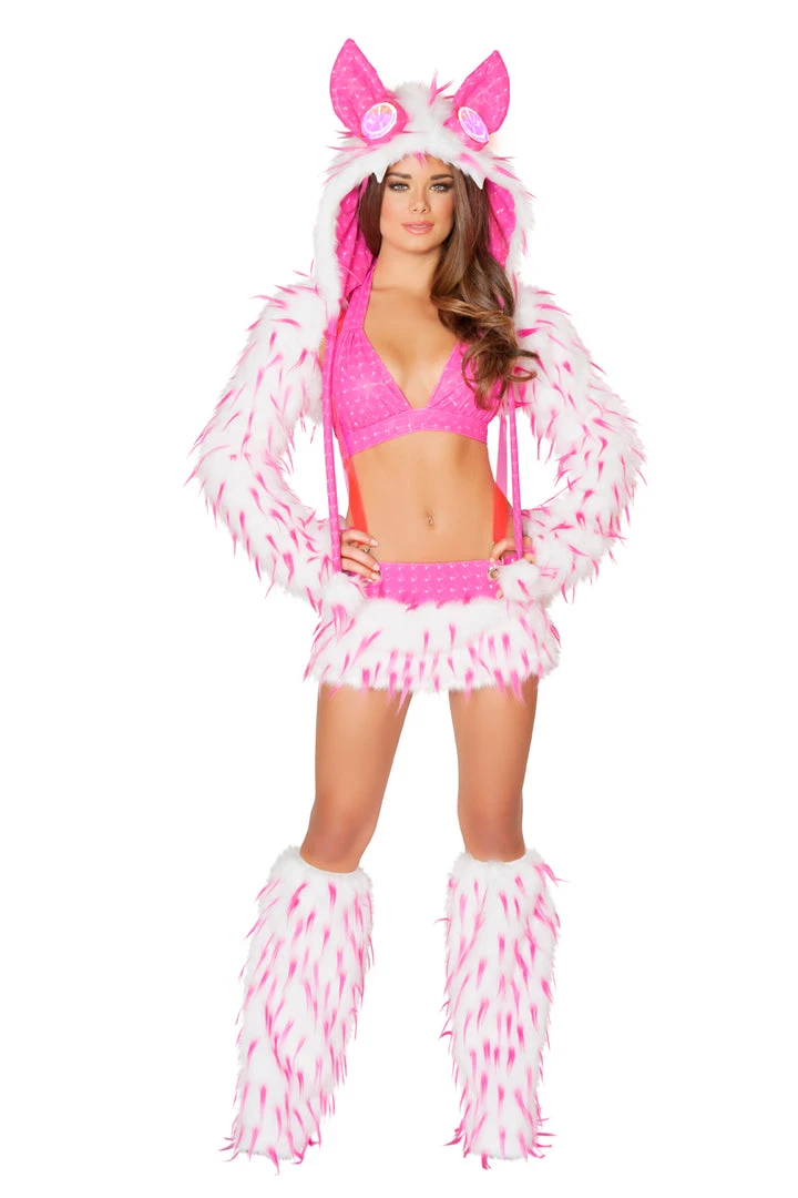 JValentine Deluxe Pink Spike Light Up Hood Rave Accessories 4 JValentine Deluxe Pink Spike Light Up Hood Rave Accessories