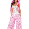 JValentine CLOTHING Unisex Pink Faux Fur Spiked Pants
