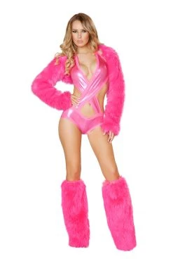 JValentine Rave Leg Warmers & Wraps Faux Fur Legwarmers Hot Pink